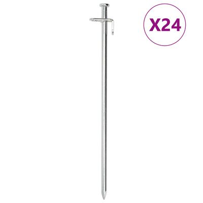 vidaXL Zeltheringe 24 Stk. 30 cm 8 mm Verzinkter Stahl