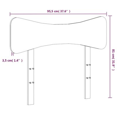 vidaXL Kopfteil Weiß 90 cm Massivholz Kiefer