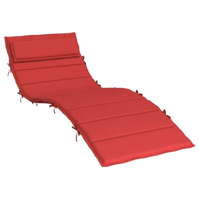 vidaXL Sonnenliegen-Auflage Rot 180x60x3 cm Oxford-Gewebe