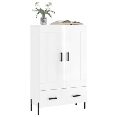 vidaXL Highboard Hochglanz-Weiß 69,5x31x115 cm Holzwerkstoff