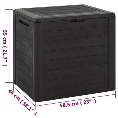 vidaXL Gartentruhe Braun 58,5x46x55 cm Polypropylen