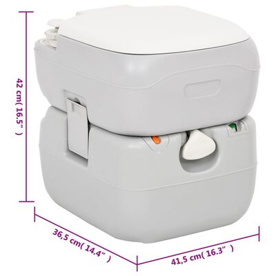 vidaXL Tragbare Campingtoilette mit Waschbecken und Wasserbehälter