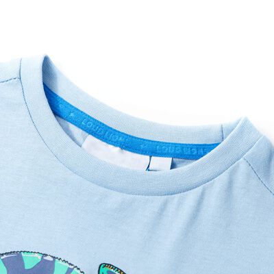 Kinder-Kurzarmshirt Hellblau 116