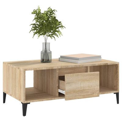 vidaXL Couchtisch Sonoma-Eiche 90x50x36,5 cm Holzwerkstoff