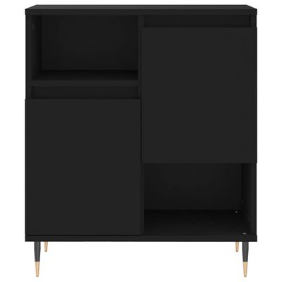 vidaXL Sideboards 2 Stk. Schwarz Holzwerkstoff