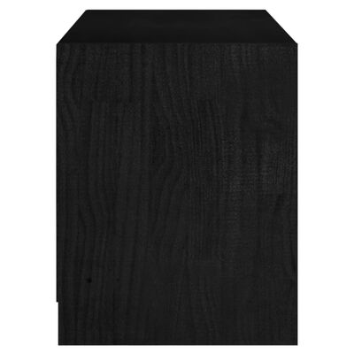 vidaXL TV-Schrank Schwarz 104x33x41 cm Massivholz Kiefer