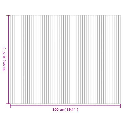 vidaXL Teppich Rechteckig Braun 80x100 cm Bambus