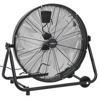 vidaXL Trommelventilator Industrie 60 cm 180 W Schwarz