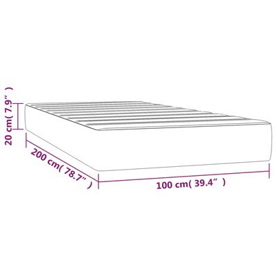 vidaXL Taschenfederkernmatratze Grün 100x200x20 cm Stoff