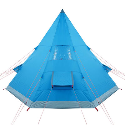 vidaXL Tipi-Campingzelt 4 Personen Blau Wasserdicht