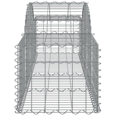 vidaXL Gabionen mit Hochbogen 5 Stk. 200x50x40/60 cm Verzinktes Eisen