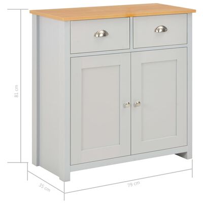 vidaXL Sideboard Grau vidaXL Sideboard Grau 79 x 35 x 81 cm