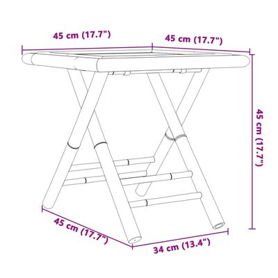 vidaXL 3-tlg. Bistro-Set Bambus