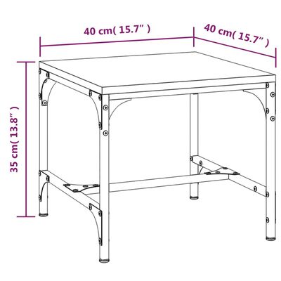 vidaXL Beistelltische 2 Stk. Schwarz 40x40x35 cm Holzwerkstoff