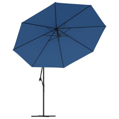 vidaXL Ampelschirm mit Aluminium-Mast 350 cm Blau