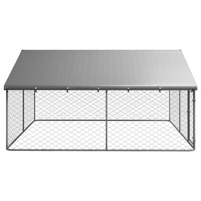 vidaXL Outdoor-Hundezwinger mit Dach 300x300x150 cm