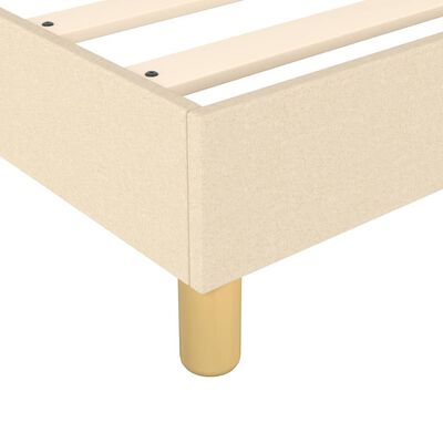 vidaXL Boxspringbett mit Matratze Creme 100x200 cm Stoff