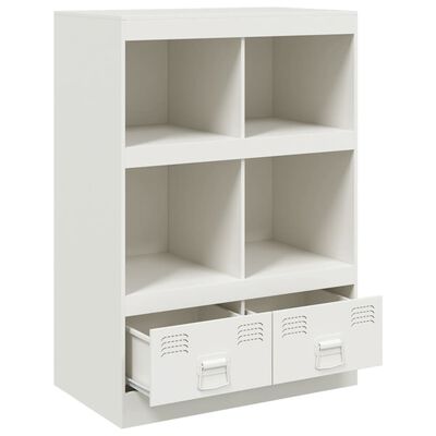 vidaXL Highboard Weiß 67x39x95 cm Stahl