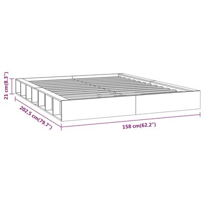 vidaXL Massivholzbett 140x200 cm