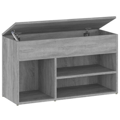 vidaXL Schuhbank Grau Sonoma 80x30x45 cm Holzwerkstoff