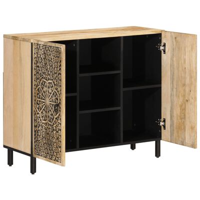 vidaXL Beistellschrank 90x33x75 cm Massivholz Mango