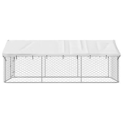 vidaXL Outdoor-Hundezwinger mit Dach 400x200x150 cm