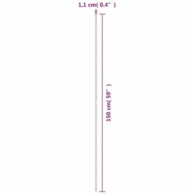 vidaXL Pflanzenstützen 30 Stk. Grün 150 cm Stahl