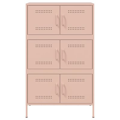 vidaXL Highboard Rosa 68x39x113 cm Stahl