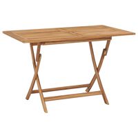 vidaXL Gartentisch Klappbar 120x70x75 cm Massivholz Teak