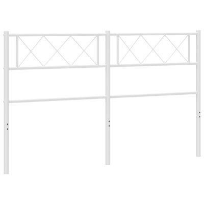 vidaXL Kopfteil Metall Weiß 135 cm