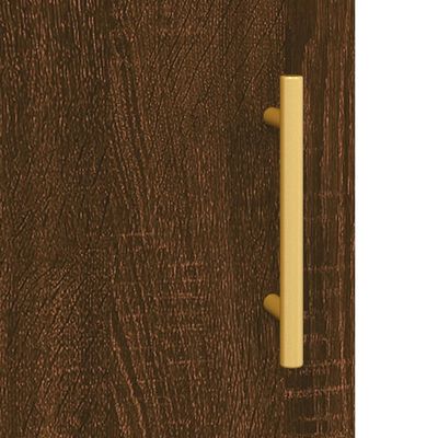 vidaXL Wandschrank Braun Eichen-Optik 34,5x34x90 cm Holzwerkstoff