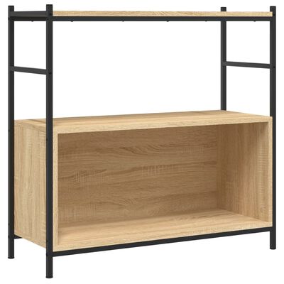 vidaXL Bücherregal Sonoma-Eiche 80x30x78,5 cm Holzwerkstoff und Eisen