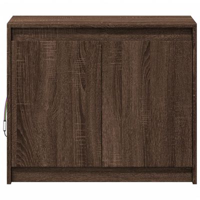 vidaXL LED-Sideboard Braun Eichen-Optik 72x34x61 cm Holzwerkstoff