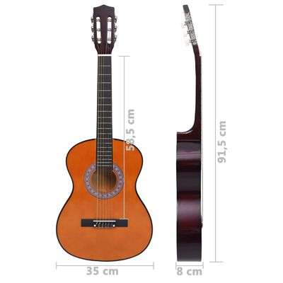 vidaXL 8-tlg. Klassikgitarren-Set für Anfänger 3/4 36"