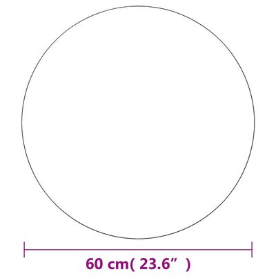 vidaXL Wandspiegel mit LED-Beleuchtung Rund Glas