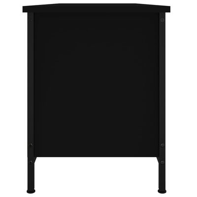 vidaXL TV-Schrank mit Türen Schwarz 102x35x45 cm Holzwerkstoff