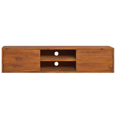 vidaXL Wand-TV-Schrank 135x30x30 cm Teak Massivholz