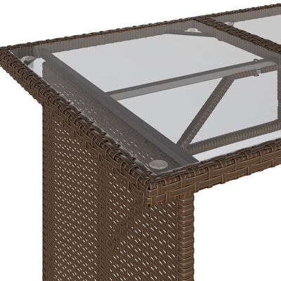 vidaXL 6-tlg. Garten-Sofagarnitur mit Kissen Braun Poly Rattan