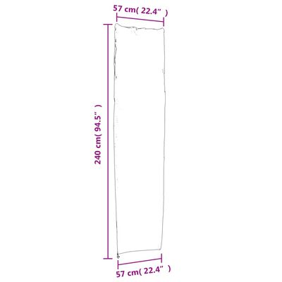 vidaXL Sonnenschirm-Schutzhülle Schwarz 240x57/57 cm 420D Oxford