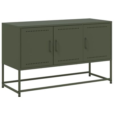 vidaXL TV-Schrank Olivgrün 100,5x39x60,5 cm Stahl