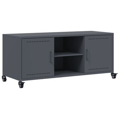 vidaXL TV-Schrank Anthrazit 100,5x39x43,5 cm Stahl