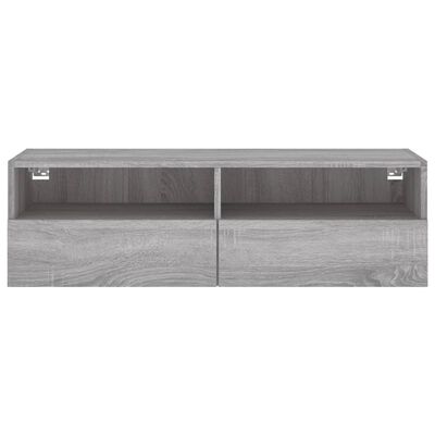 vidaXL TV-Wandschrank Grau Sonoma 100x30x30 cm Holzwerkstoff