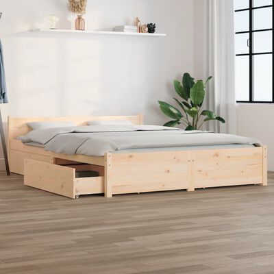 vidaXL Bett mit Schubladen 120x200 cm