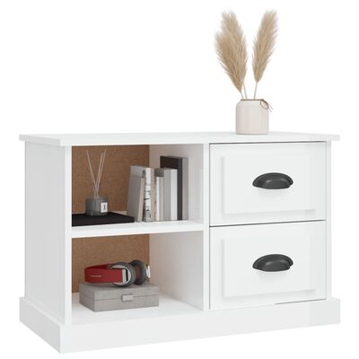 vidaXL TV-Schrank Hochglanz-Weiß 73x35,5x47,5 cm Holzwerkstoff