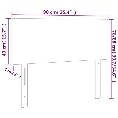 vidaXL Kopfteil Schwarz 90x5x78/88 cm Kunstleder