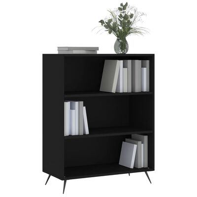 vidaXL Bücherregal Schwarz 69,5x32,5x90 cm Holzwerkstoff