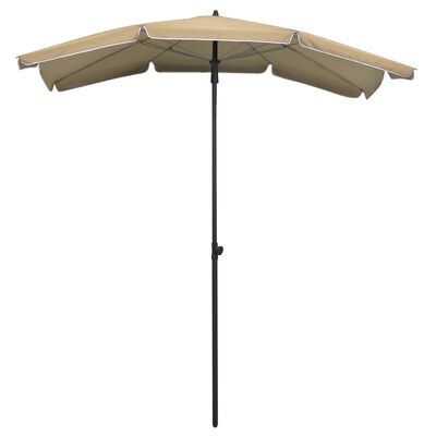 vidaXL Sonnenschirm mit Mast 200x130 cm Taupe