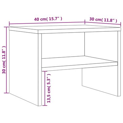 vidaXL Nachttische 2 Stk. Braun Eichen-Optik 40x30x30 cm Holzwerkstoff