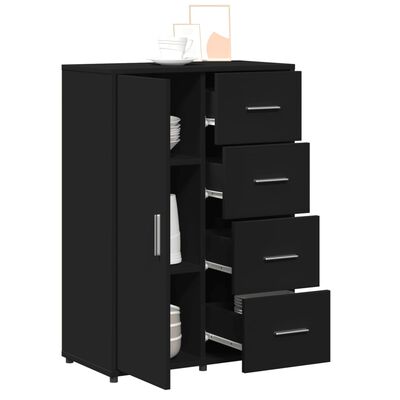 vidaXL Sideboard Schwarz 60x31x84 cm Holzwerkstoff