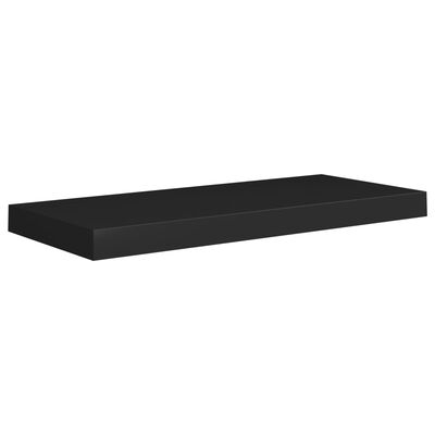 vidaXL Schweberegale 2 Stk. Schwarz 60x23,5x3,8cm MDF